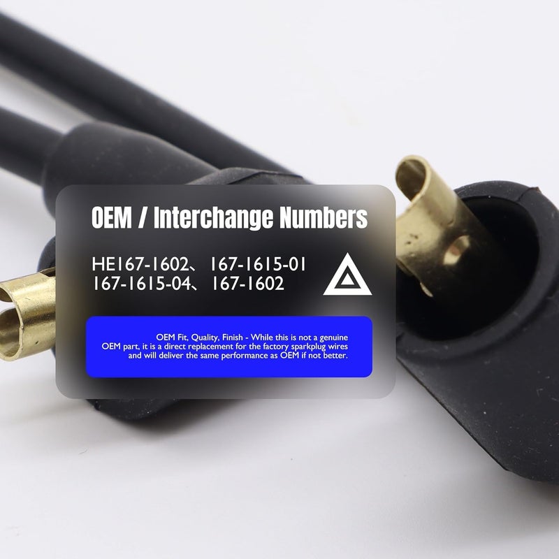 OXCANO Spark Plug Wire Set, Ignition Compatible with John Deere Onan Motors P216 P218 P220 P224 B43E B43G B43G, John Deere Garden Tractors 316 318 420, Ingersoll 4018 - Image 3